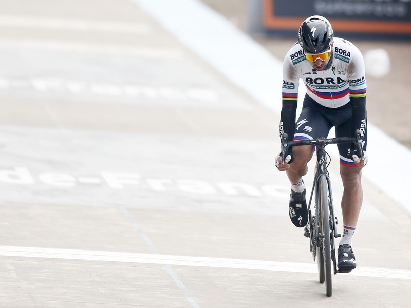 Slovenský cyklista Peter Sagan počas pretekov Paríž-Roubaix