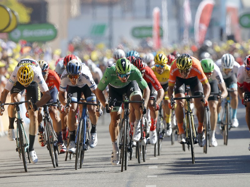 Peter Sagan v útoku na etapový triumf