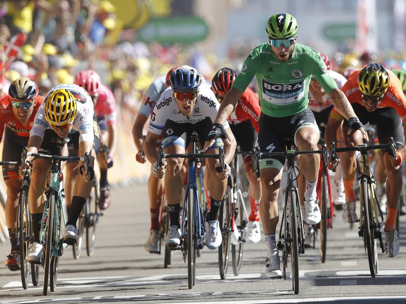Peter Sagan a jeho oslavné gesto