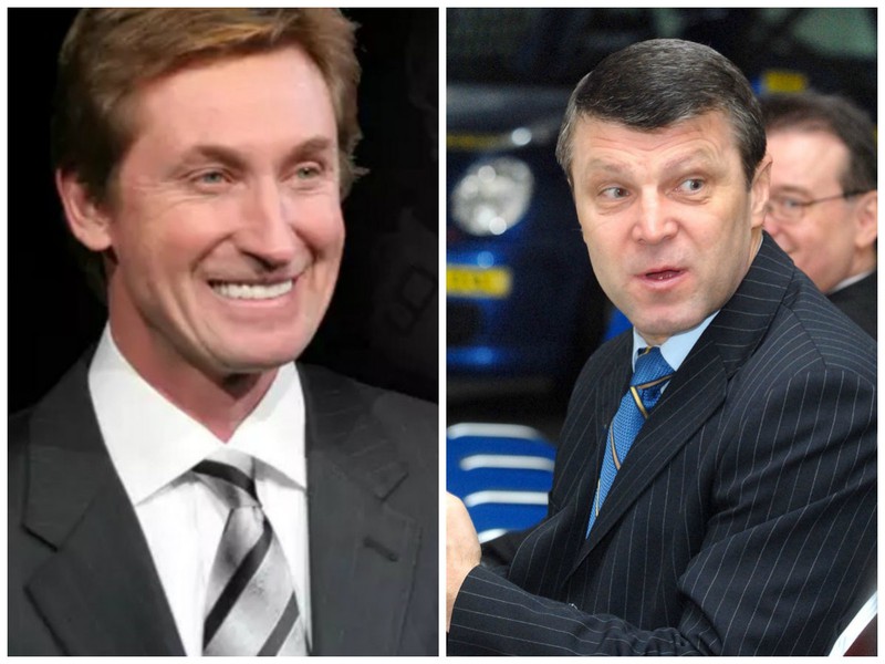 Wayne Gretzky a Peter Šťastný