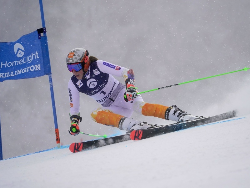 Slovenská lyžiarka Petra Vlhová v 1. kole obrovského slalomu Svetového pohára v alpskom lyžovaní v americkom Killingtone