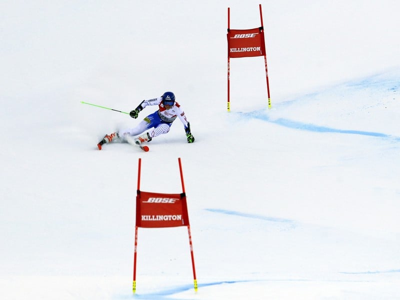Slovenka Petra Vlhová počas 2. kola obrovského slalomu Svetového pohára alpských lyžiarok v americkom KIllington