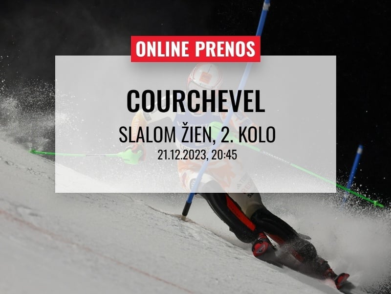 Petra Vlhová počas prvého kola nočného slalomu vo francúzskom Courchevel