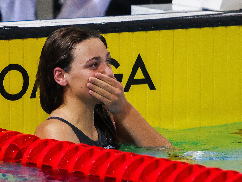 Slovenská plavkyňa Stela Megelová