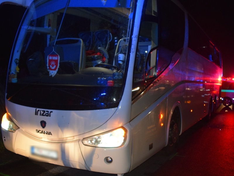 Klubový autobus MFK Tatran Liptovský Mikuláš po dopravnej nehode