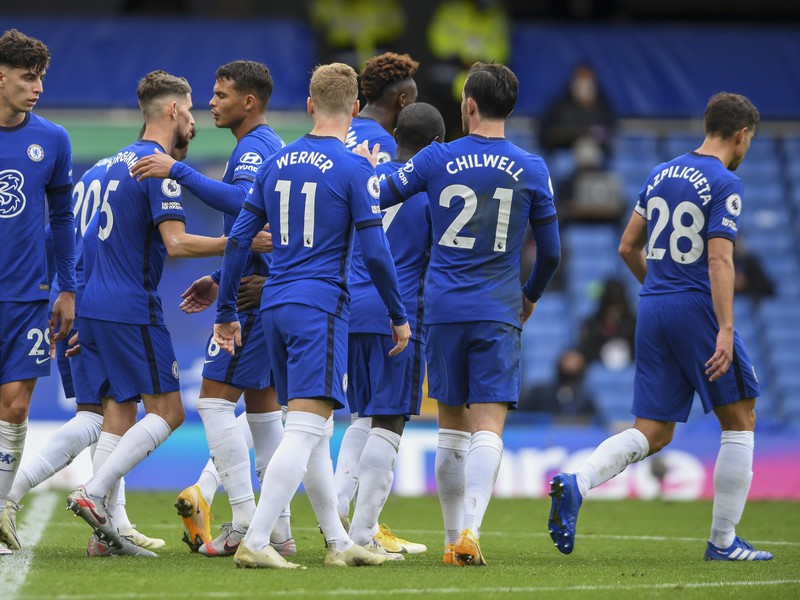 Gólové oslavy futbalistov Chelsea