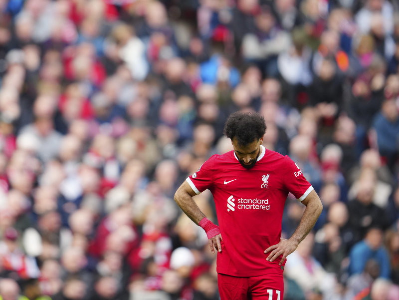 Frustrovaný Mohamed Salah