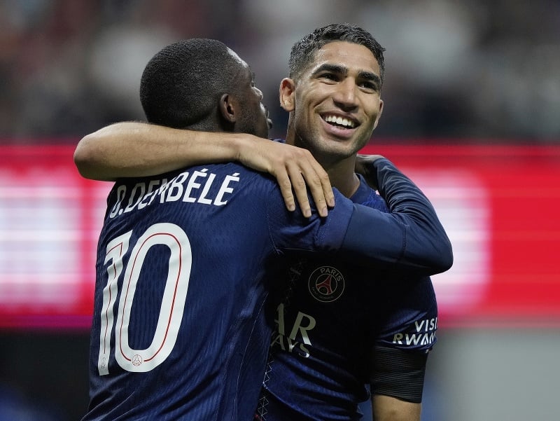 Ousmane Dembélé a Achraf Hakimi