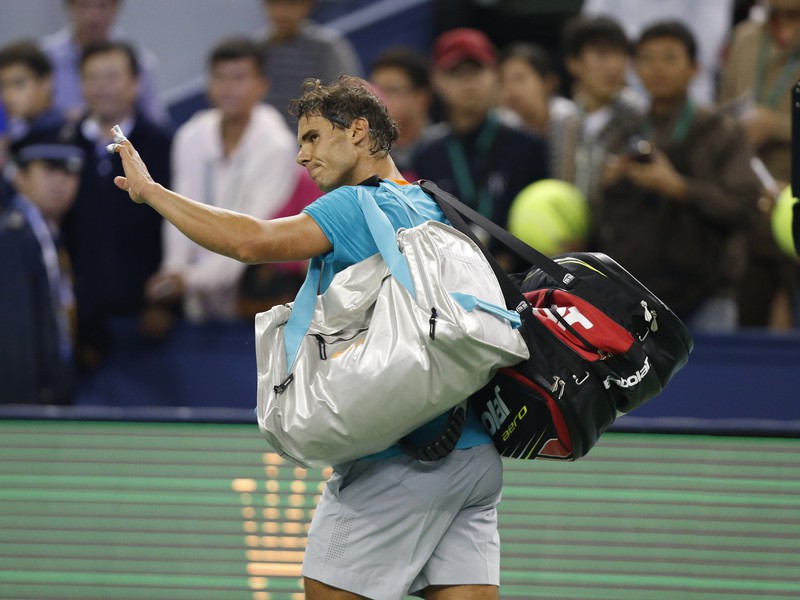 Rafael Nadal po vypadnutí s krajanom Lópezom