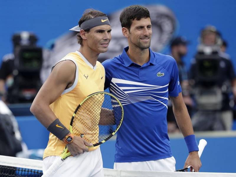 Rafael Nadal a Novak Djokovič pred finále Australian Open 