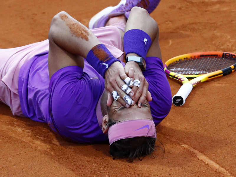 Rafael Nadal po víťazstve na turnaji v Barcelone 