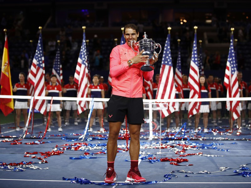 Rafael Nadal po výhre na US Open 2017