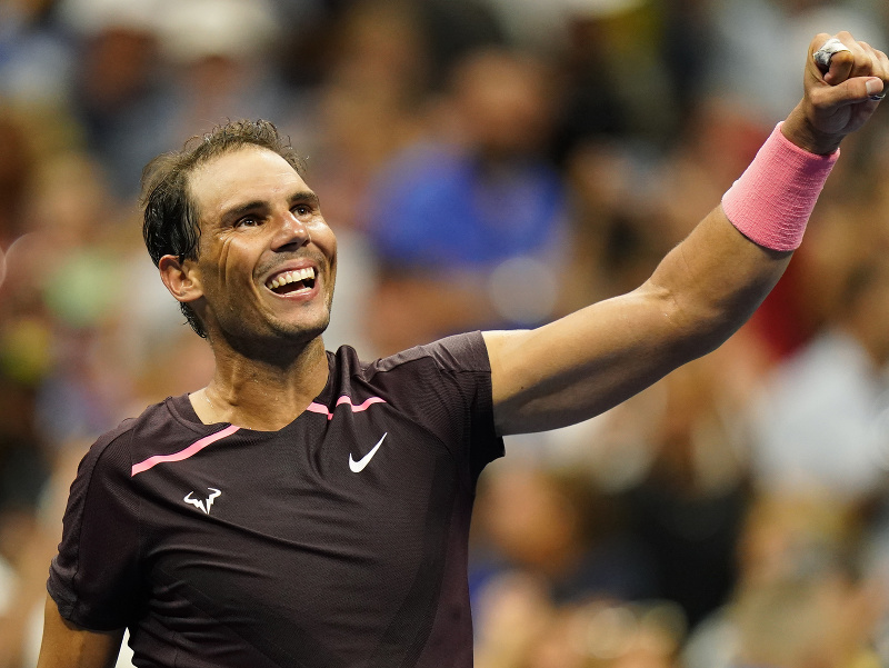 Rafael Nadal oslavuje postup do 2. kola US Open