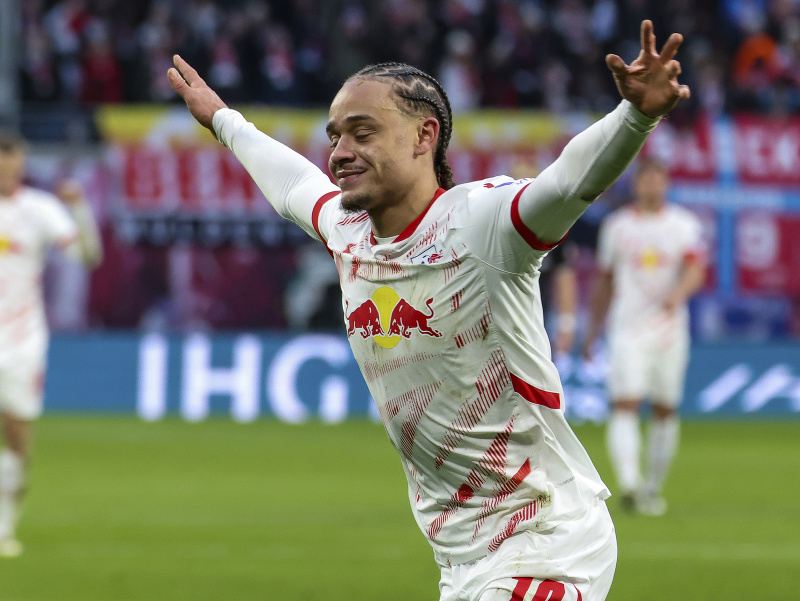 Holandský reprezentant Xavi Simons a jeho radosť z gólu