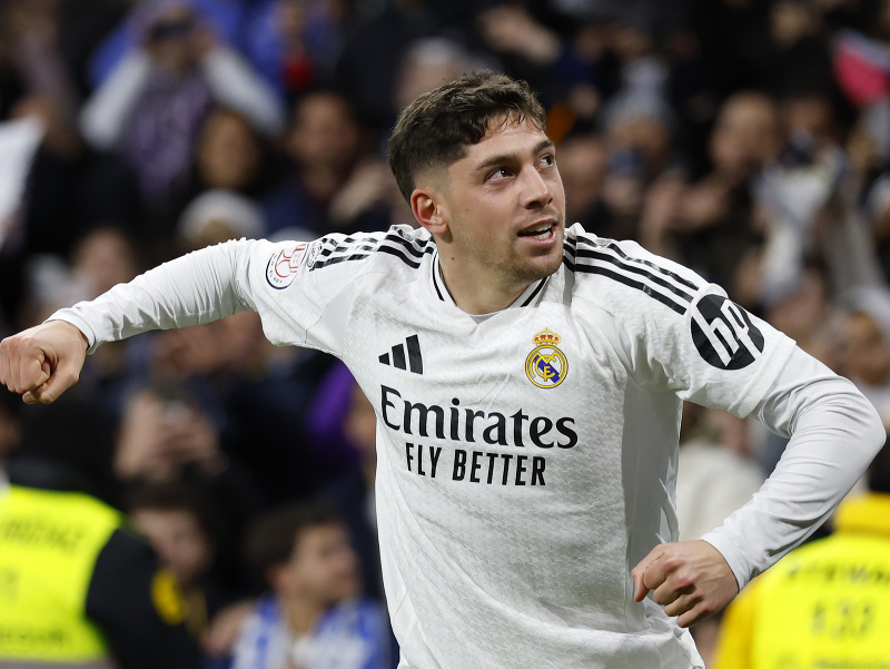 Federico Valverde a jeho gólová radosť v drese Realu Madrid