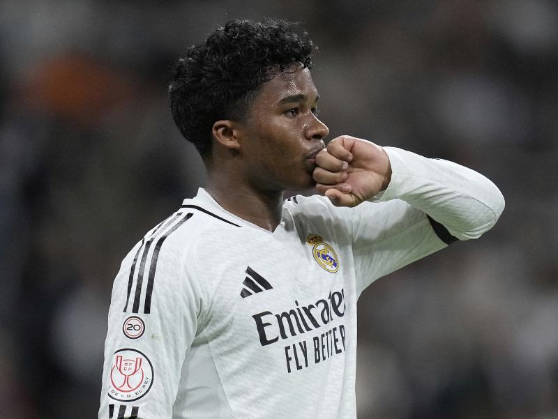 Endrick oslavuje gól v zápase Copa del Rey