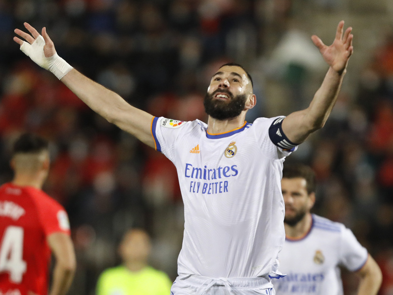 Karim Benzema oslavuje gól Realu Madrid