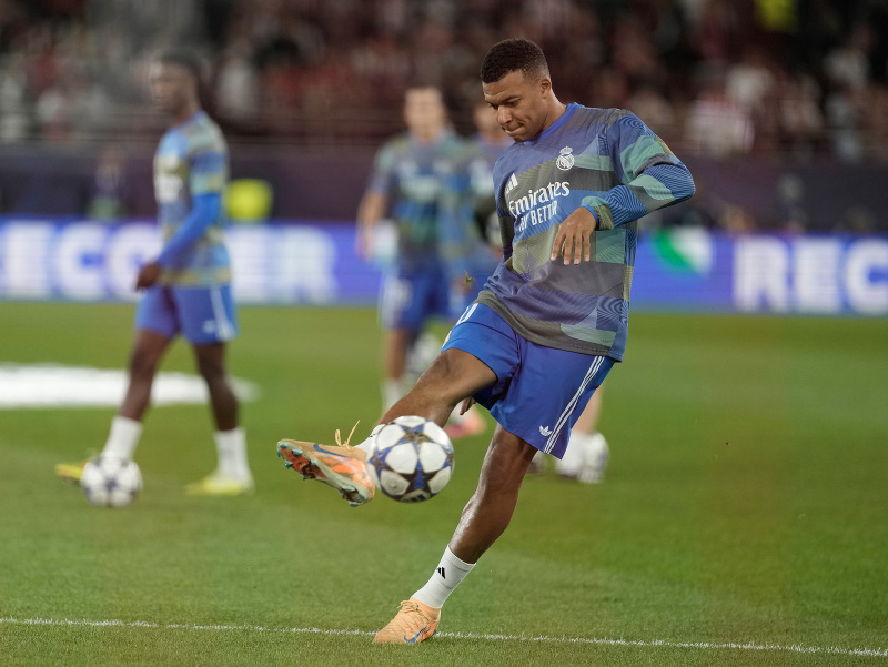 Kylian Mbappé počas tréningu