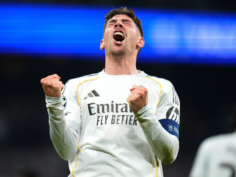 Federico Valverde a jeho gólová radosť v Lige majstrov