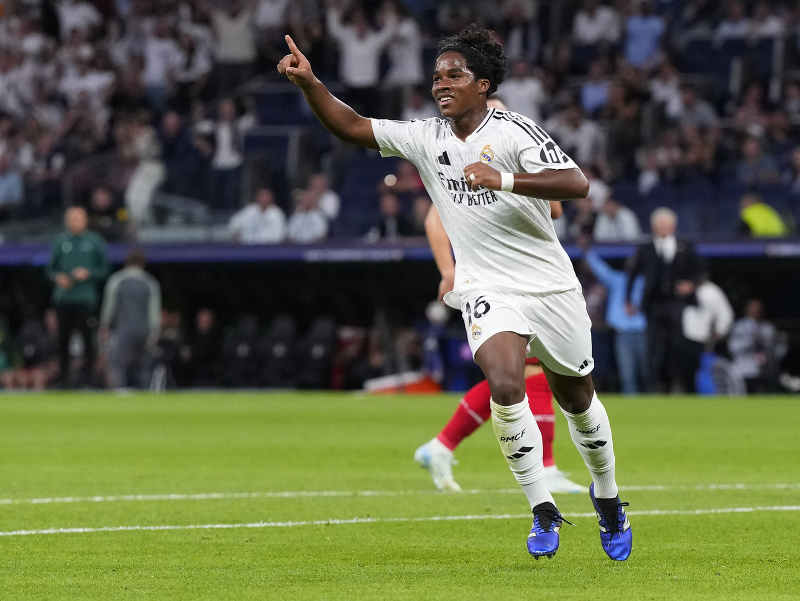  Endrick sa teší z gólu Realu Madrid