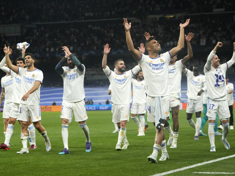 Oslavy hráčov Realu Madrid po postupe do finále Ligy majstrov