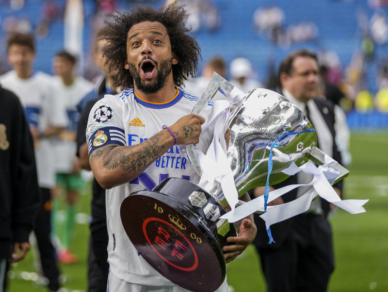 Marcelo oslavuje zisk španielskeho titulu 