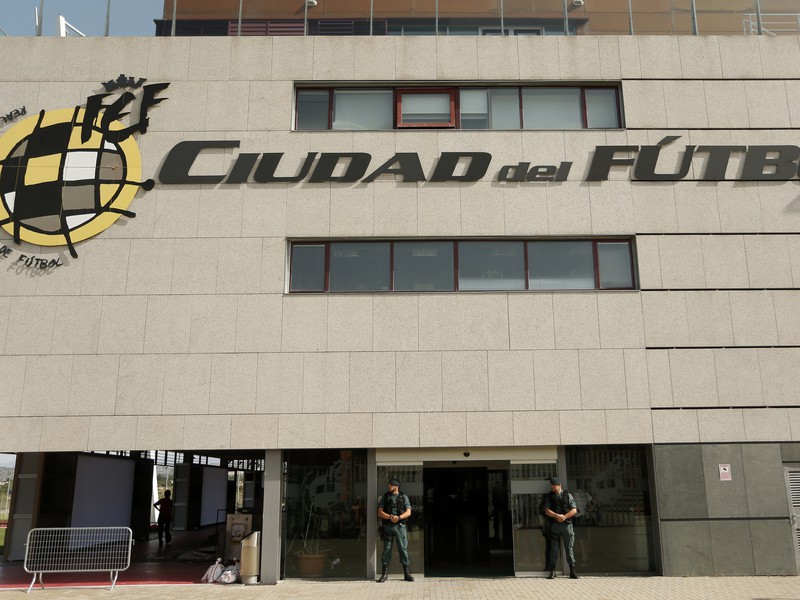 Na fotke budova Španielskej futbalovej federácie