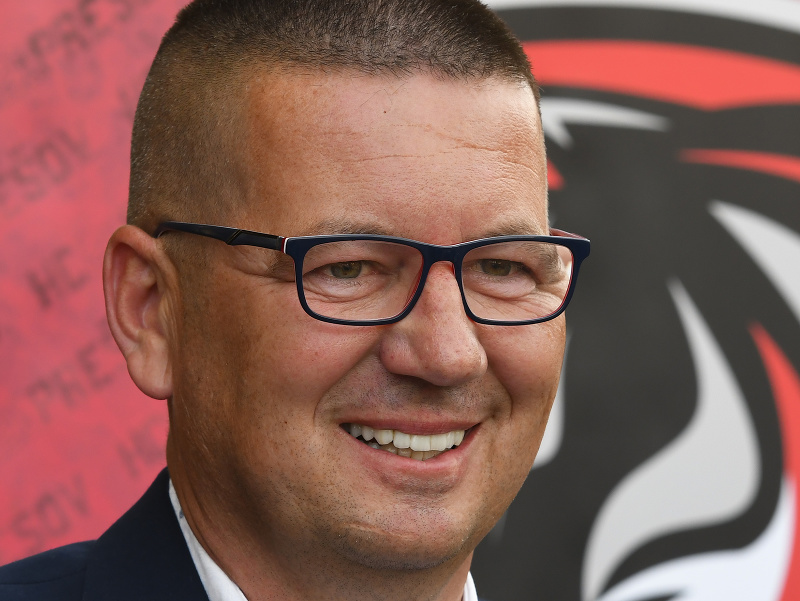 Na snímke majiteľ klubu HC 21 Prešov Róbert Ľupták.