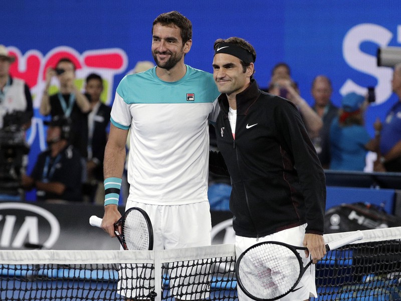 Roger Federer a Marin Čilič