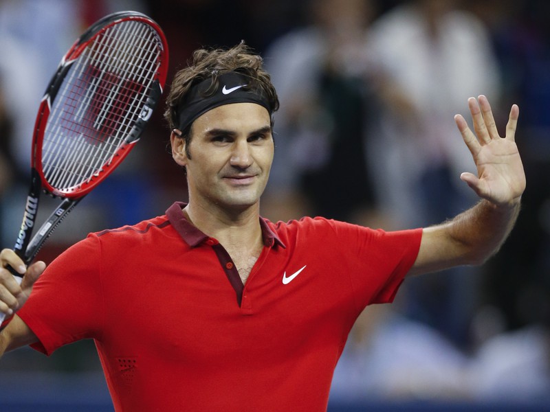 Roger Federer a jeho víťazná radosť