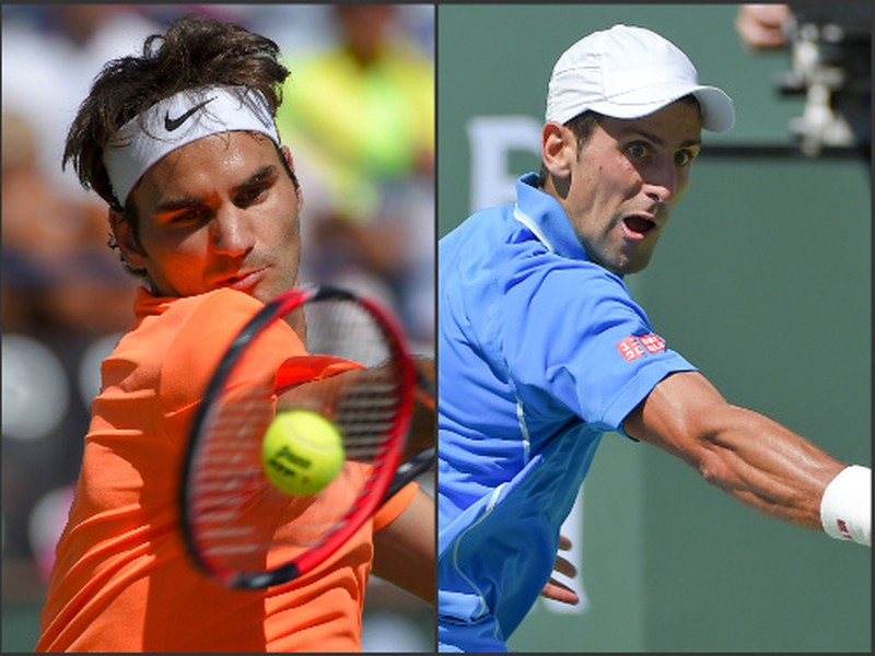 Novak Djokovič a Roger Federer