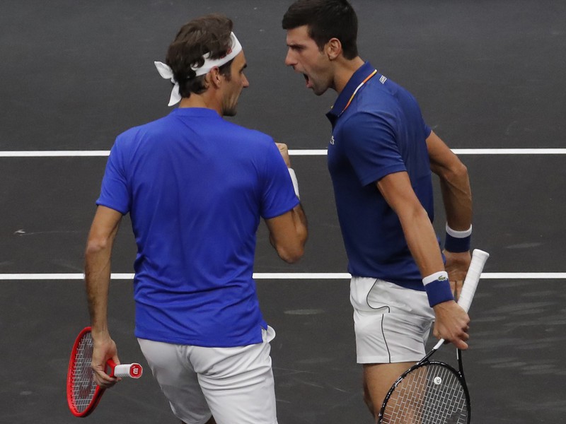 Roger Federer a Novak Djokovič