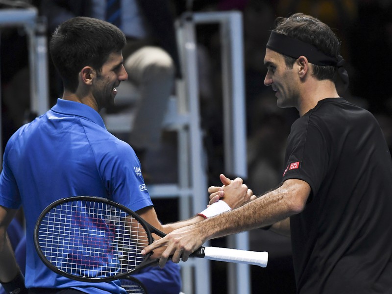 Novak Djokovič a Roger Federer