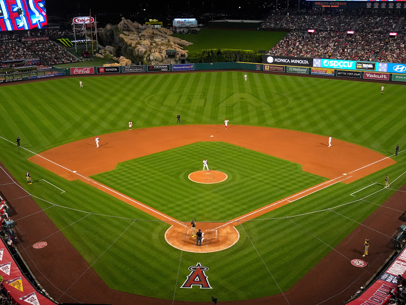 Bejzbalový zápas medzi Los Angeles Angels a San Diego Padres