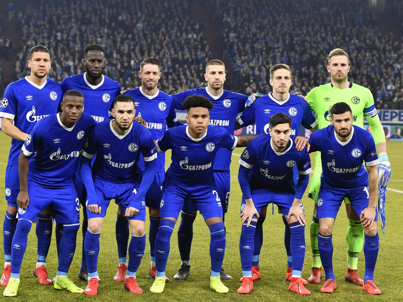 Futbalisti Schalke 04 pred zápasom