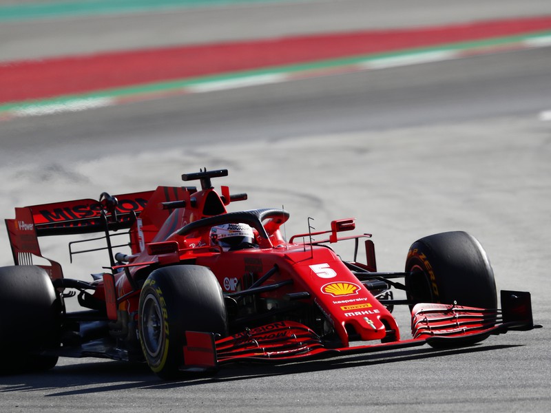 Sebastian Vettel v monoposte Ferrari