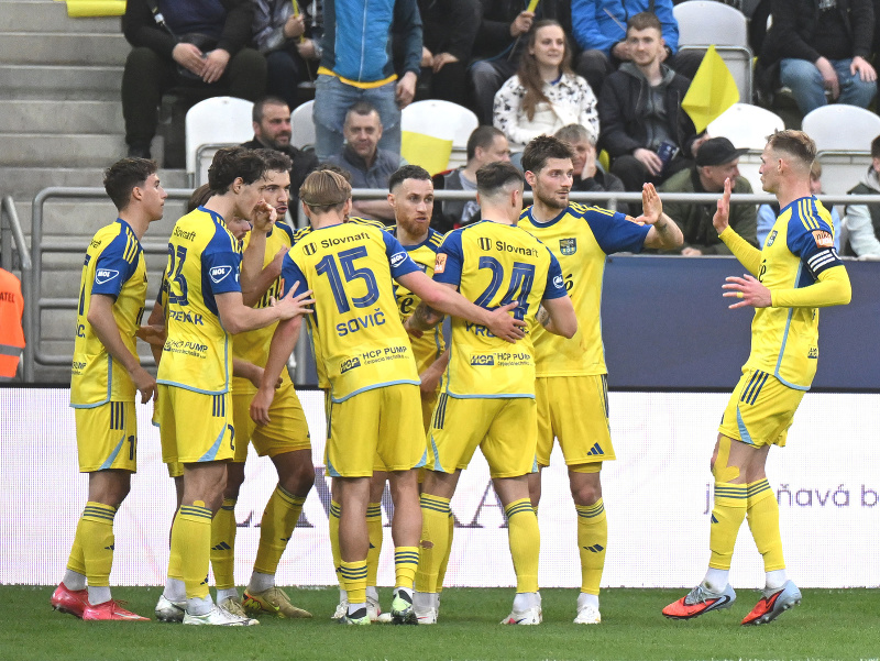Gólové oslavy futbalistov Košíc