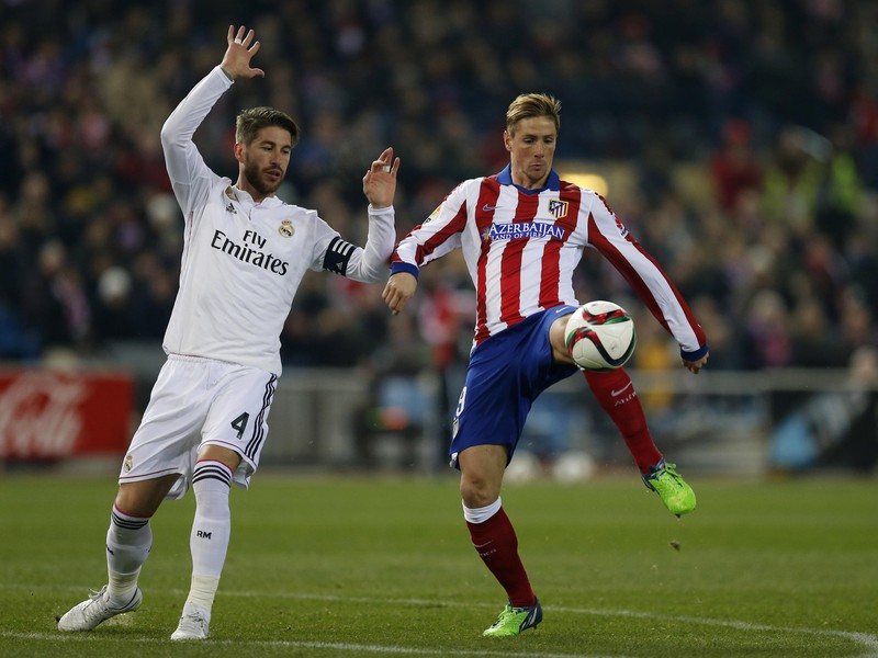 Fernando Torres a Sergio Ramos v zápase Copa del Rey