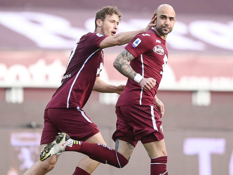 Simone Zaza oslavuje gól v sieti Sassuola