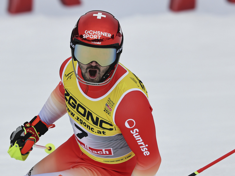 Švajčiarsky lyžiar Loic Meillard sa stal majstrom sveta v slalome. 