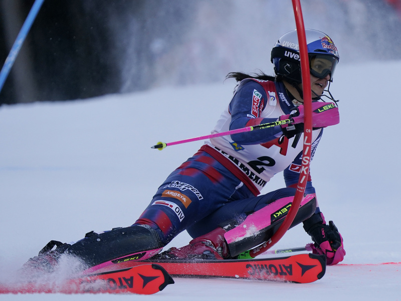 Zrinka Ljutičová počas slalomu v Semmeringu