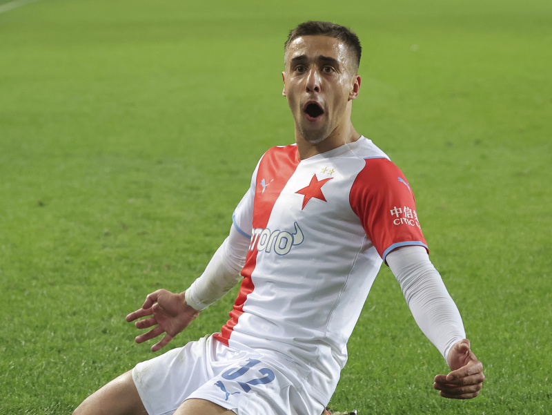 Ondřej Lingr v drese Slavie Praha