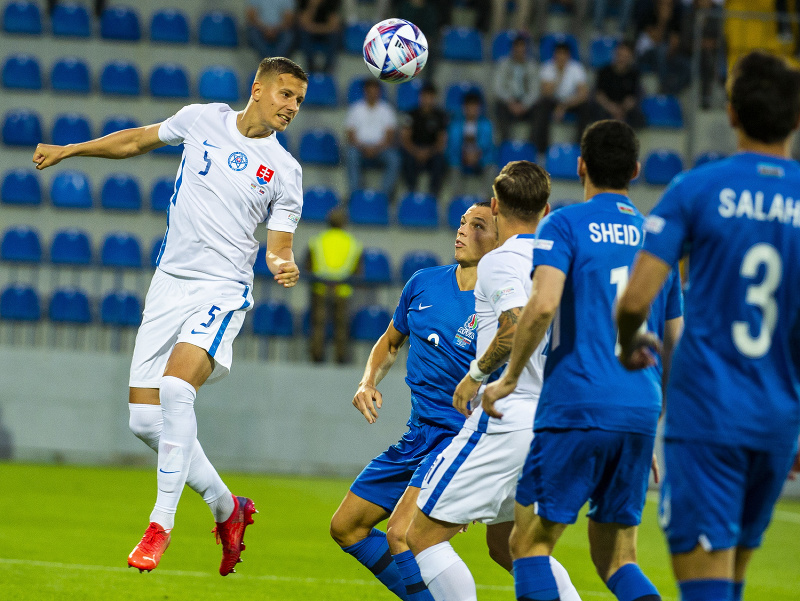 Ľubomír Šatka (Slovensko) počas zápasu 3. kola C divízie Ligy Národov Azerbajdžan – Slovensko