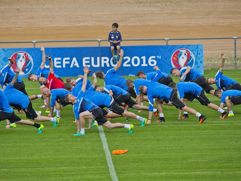 Tréning slovenských futbalistov