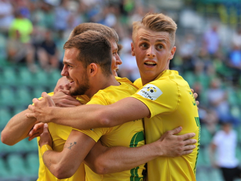 Radosť futbalistov Žiliny z gólu