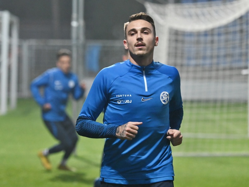 Slovenský futbalový reprezentant Michal Tomič počas tréningu 