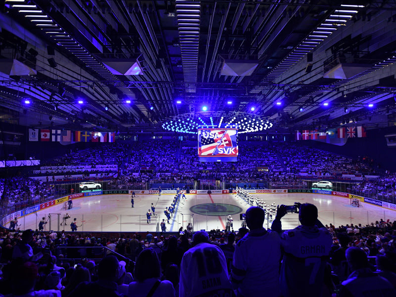 Ostravar Aréna pred zápasom USA - Slovensko