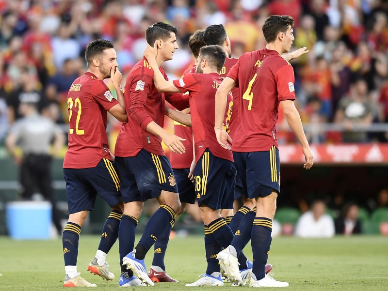 Álvaro Morata a jeho gólové oslavy so spoluhráčmi