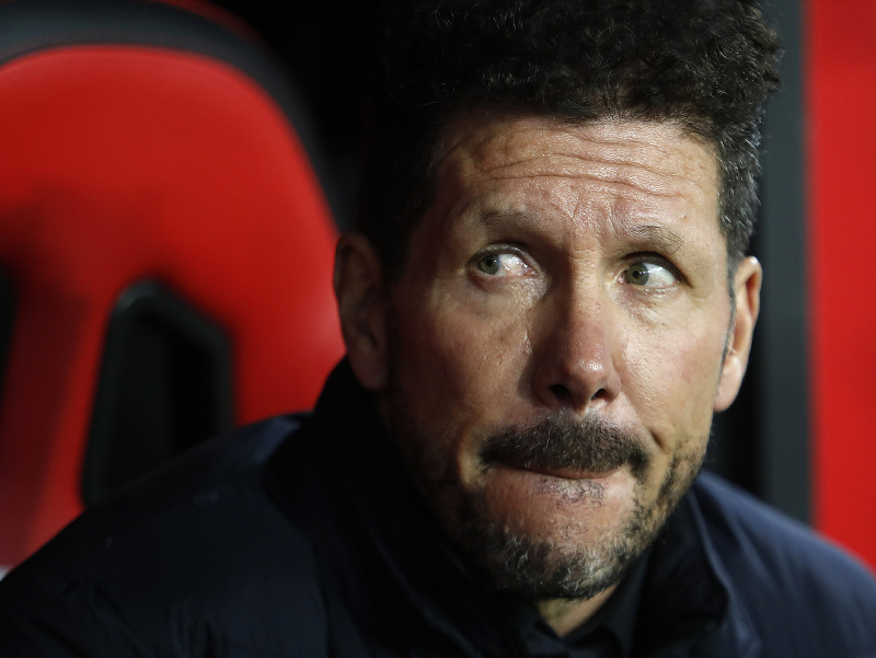 Diego Simeone na lavičke Atlética