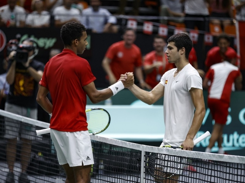Felix Auger-Aliassime a Carlos Alcaraz